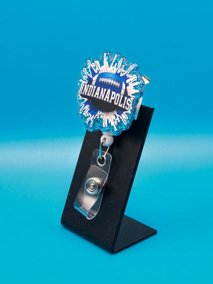 Sports Themed Football Acrylic Badge Reel