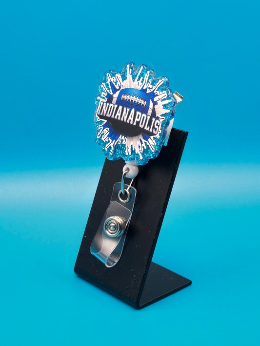 Sports Themed Football Acrylic Badge Reel