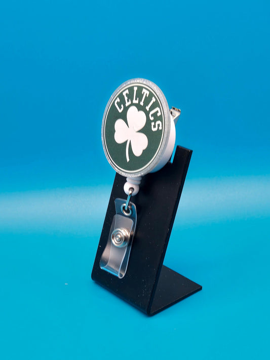 Sports Themed Basketball Acrylic Badge Reel