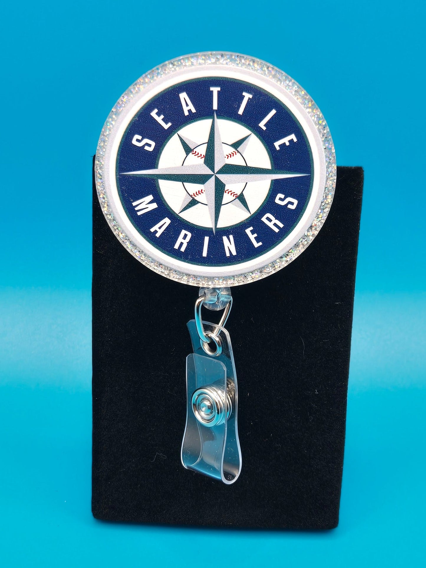 Sports Themed Baseball Acrylic Badge Reel