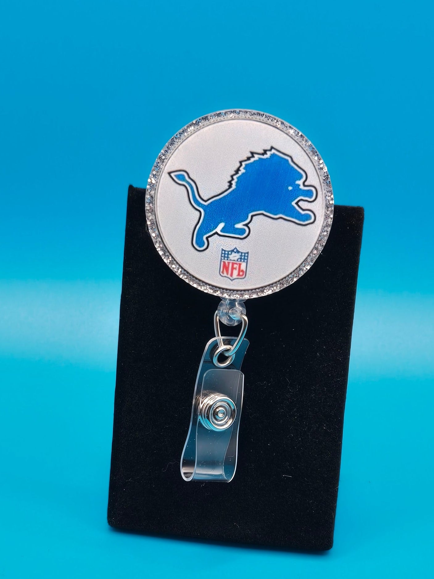 Sports Themed Football Acrylic Badge Reel