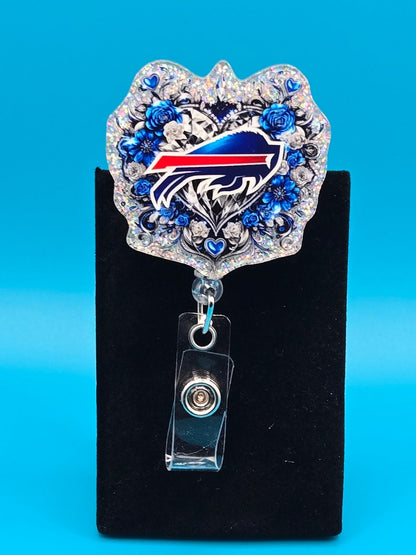 Sports Themed Football Acrylic Badge Reel