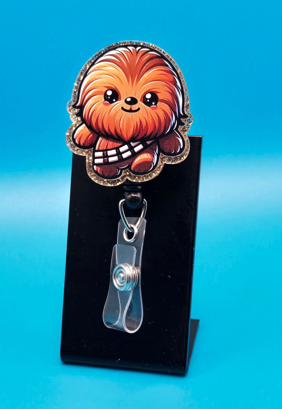 Hairy Alien Soilder Acrylic Badge Reel