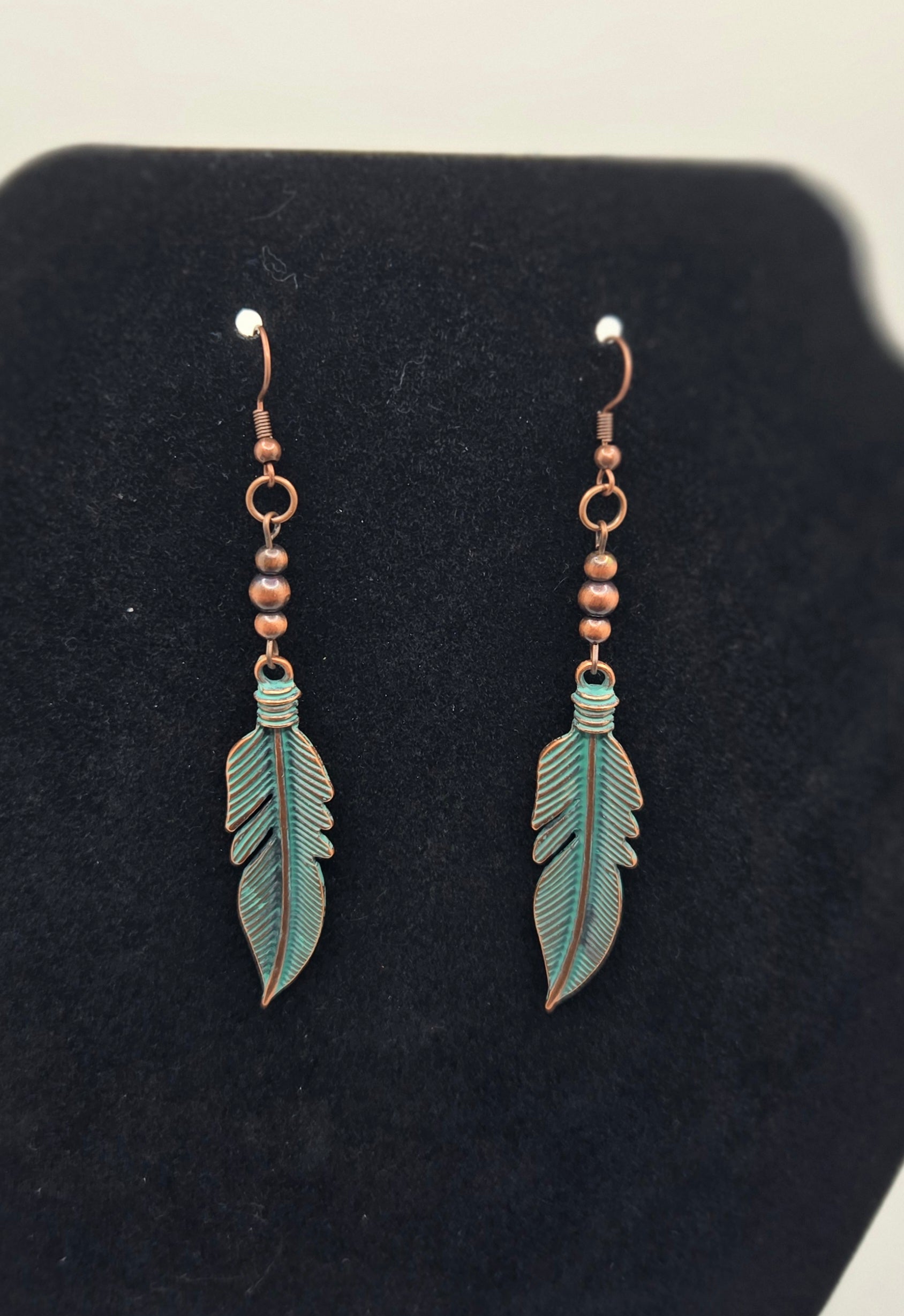 Beautiful Metal Feather Earrings