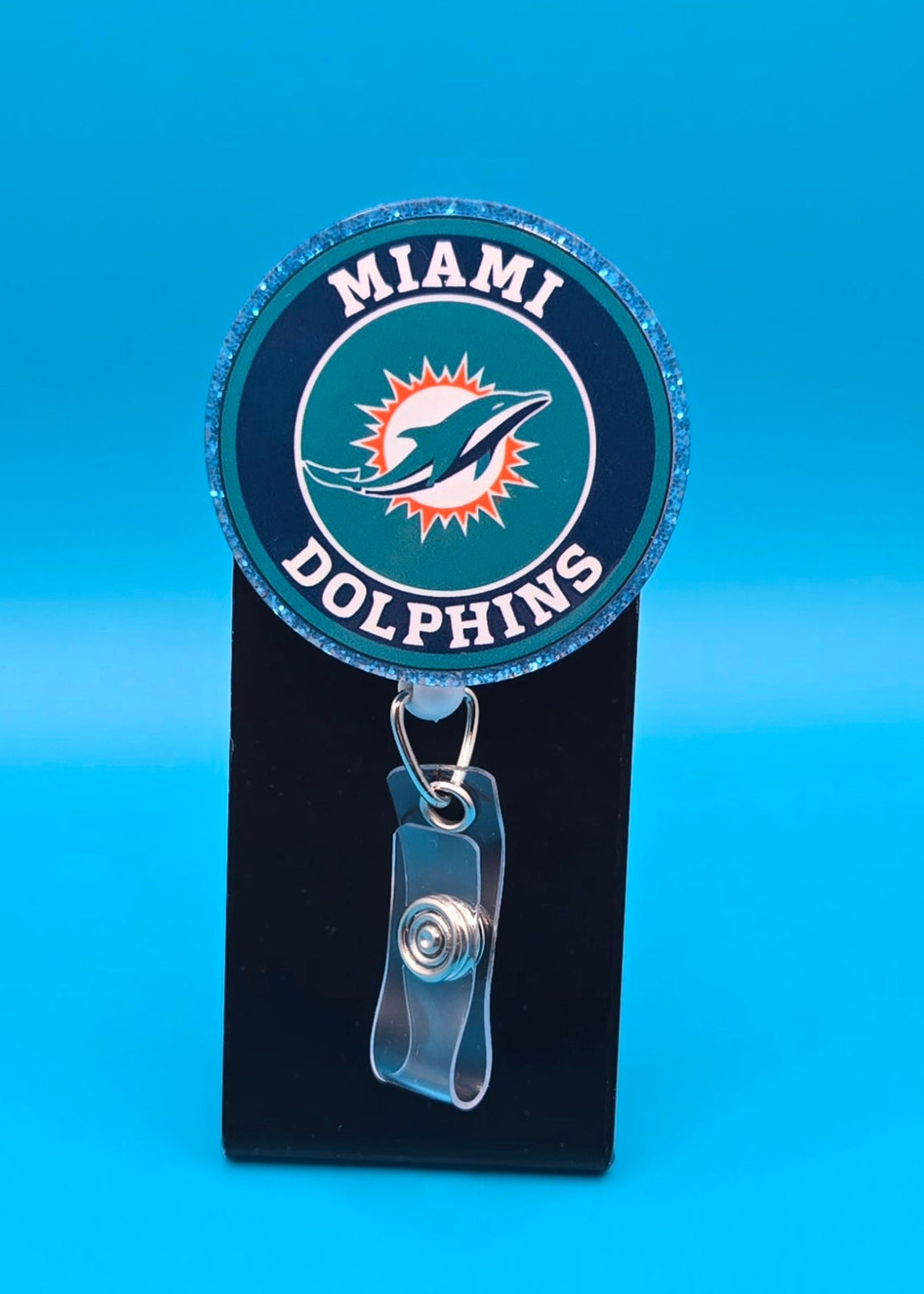 Sports Themed Football Acrylic Badge Reel
