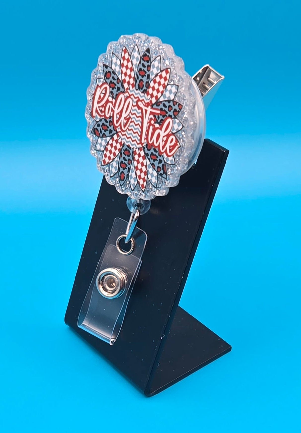 Sports Themed Football Acrylic Badge Reel