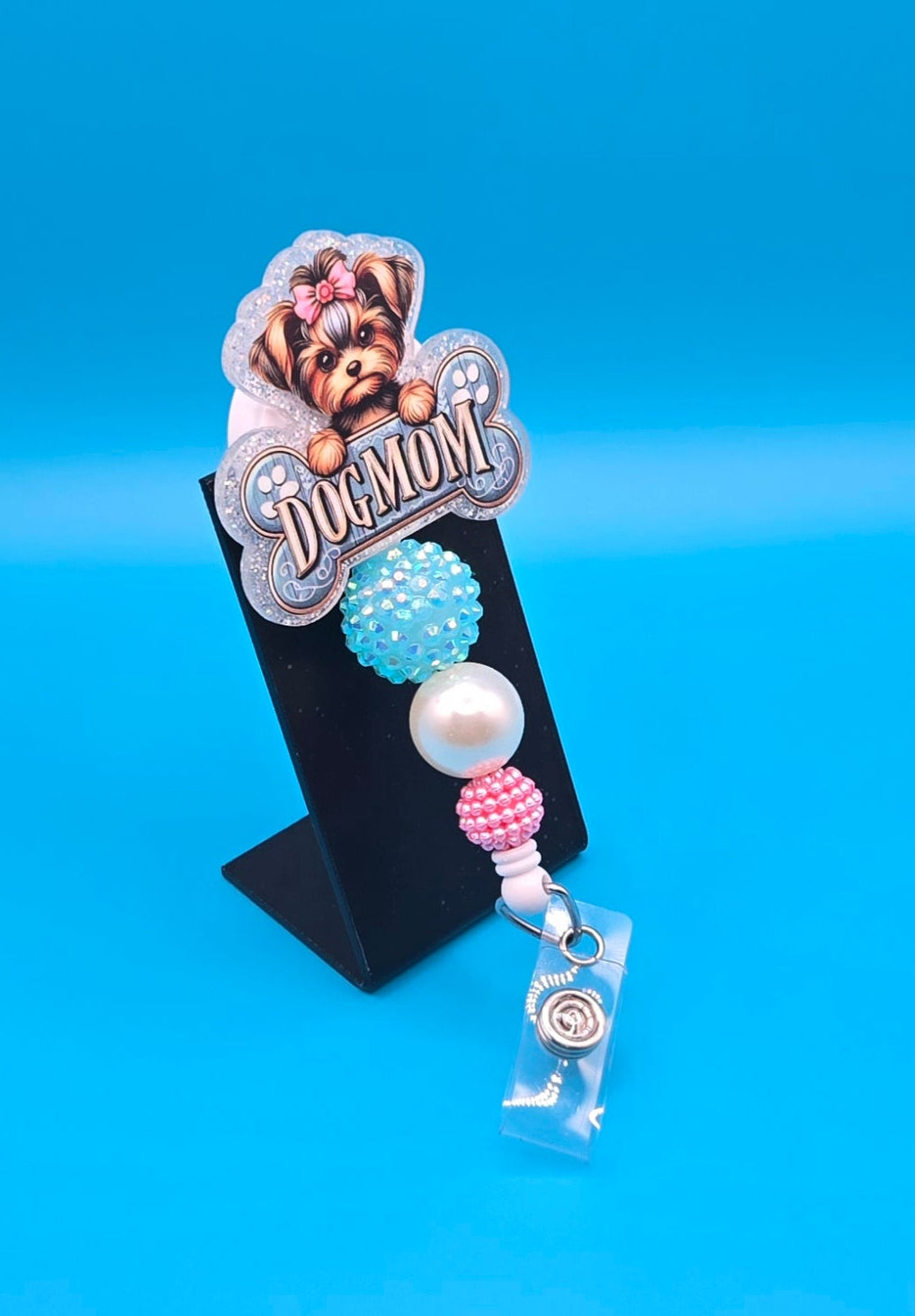 Dog Mom Acrylic Badge Reel