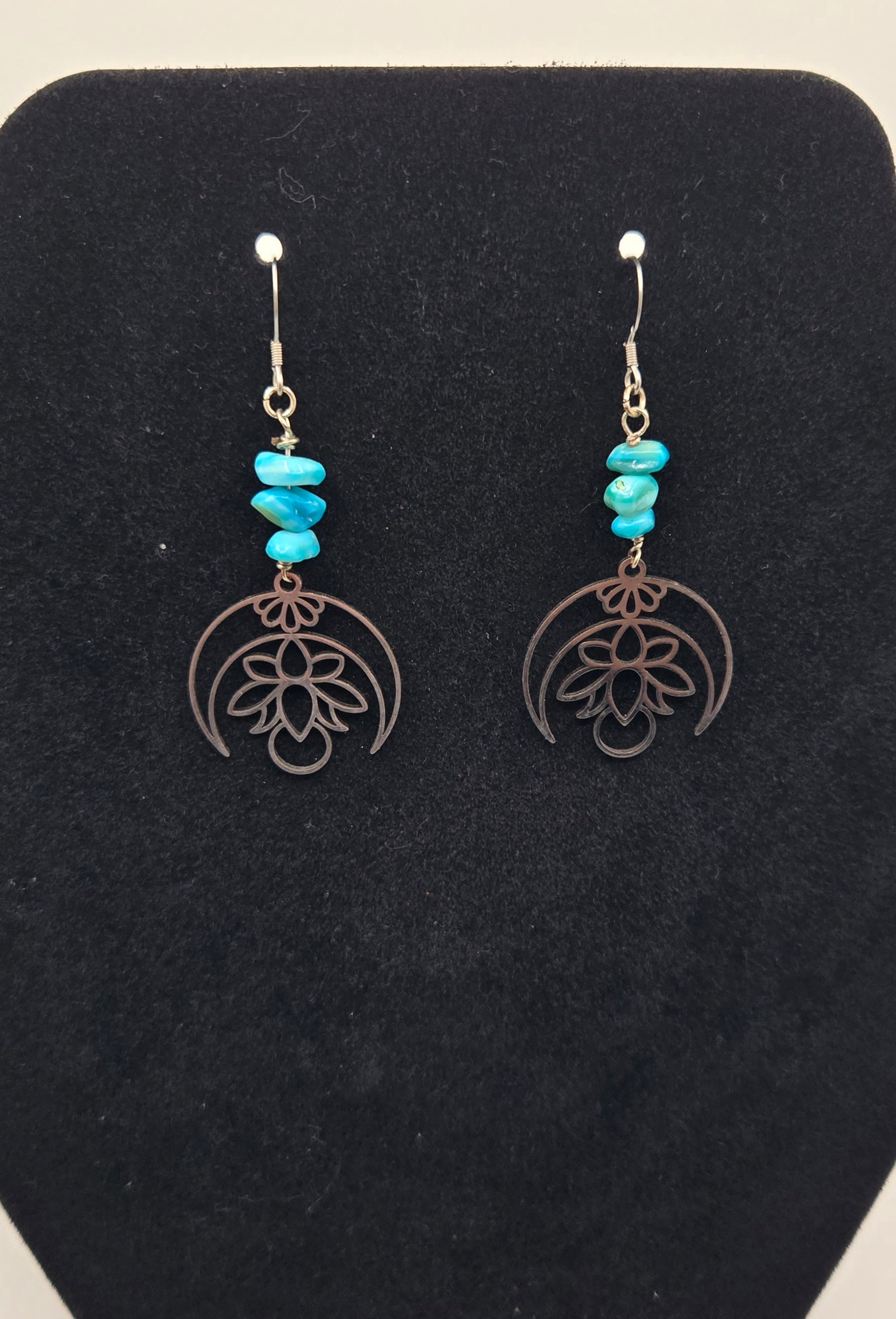 Lotus and Gemstone Earrings