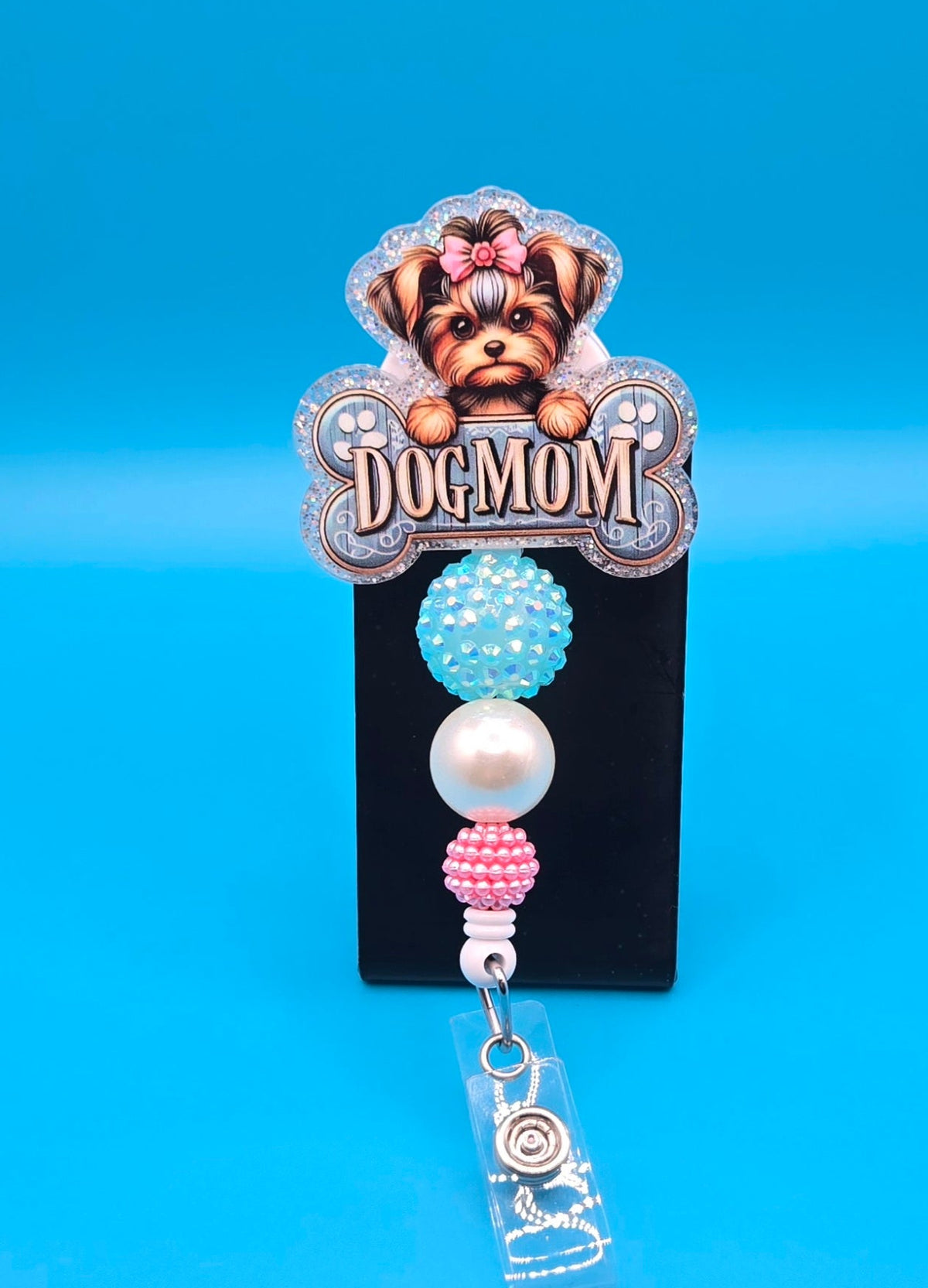 Dog Mom Acrylic Badge Reel