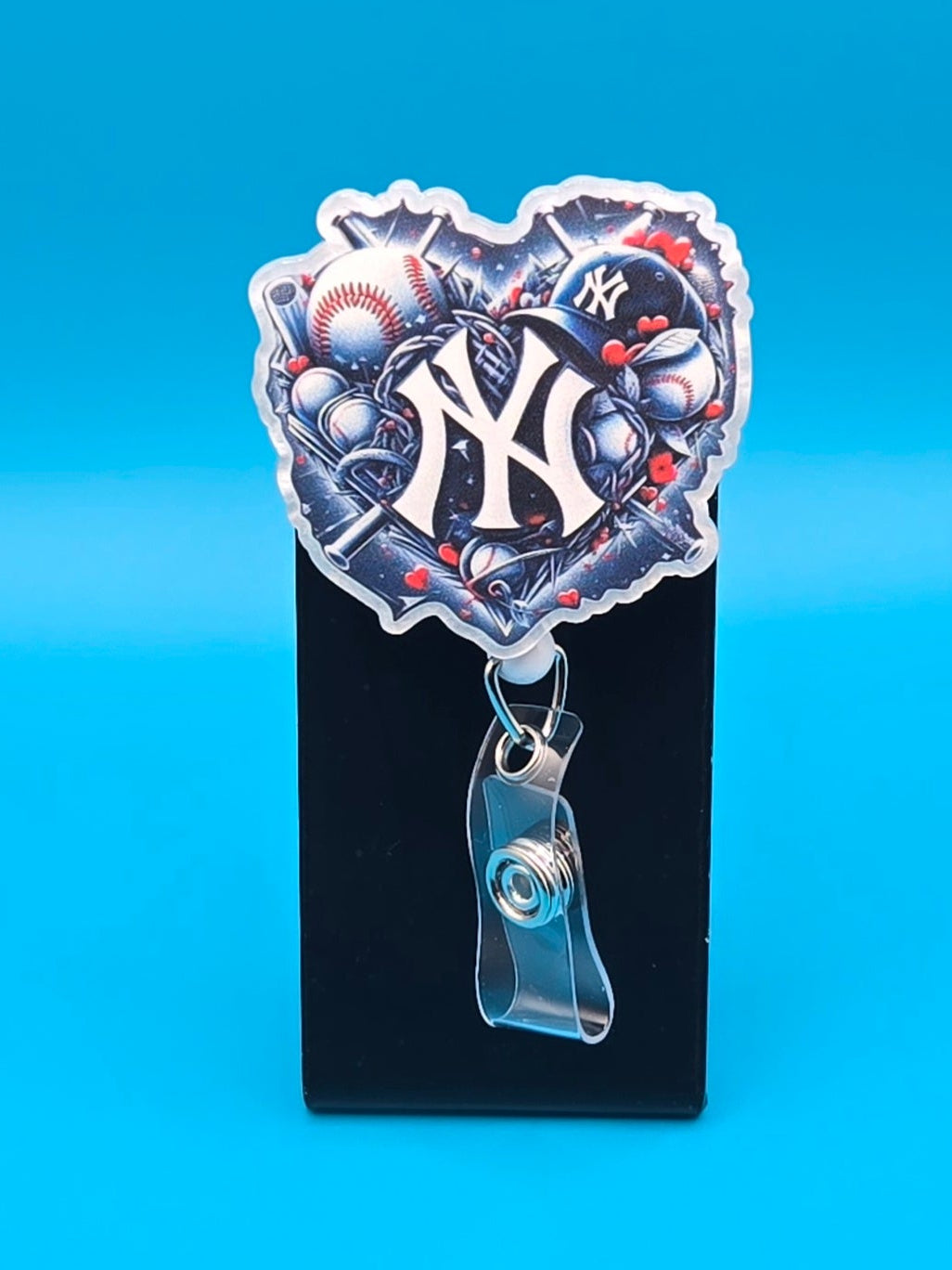 Sports Themed Baseball Acrylic Badge Reel