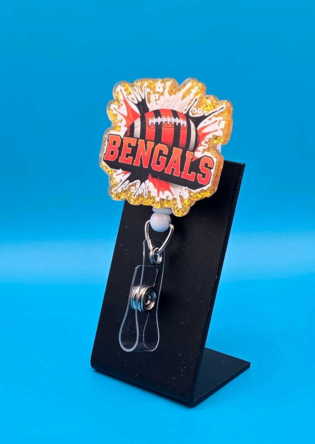 Sports Themed Football Acrylic Badge Reel
