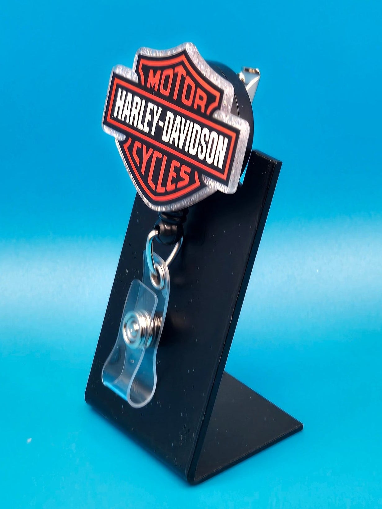 Motorcycle Themed Acrylic Badge Reel