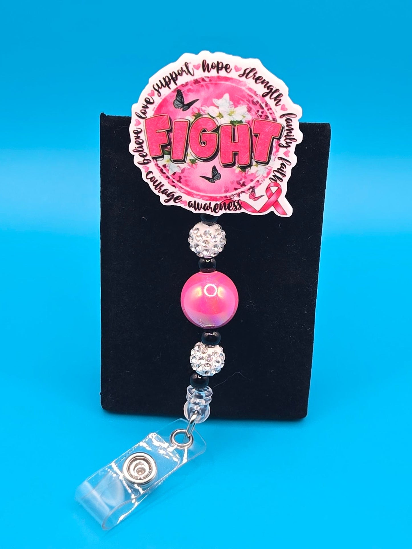 Fight Acrylic Badge Reel