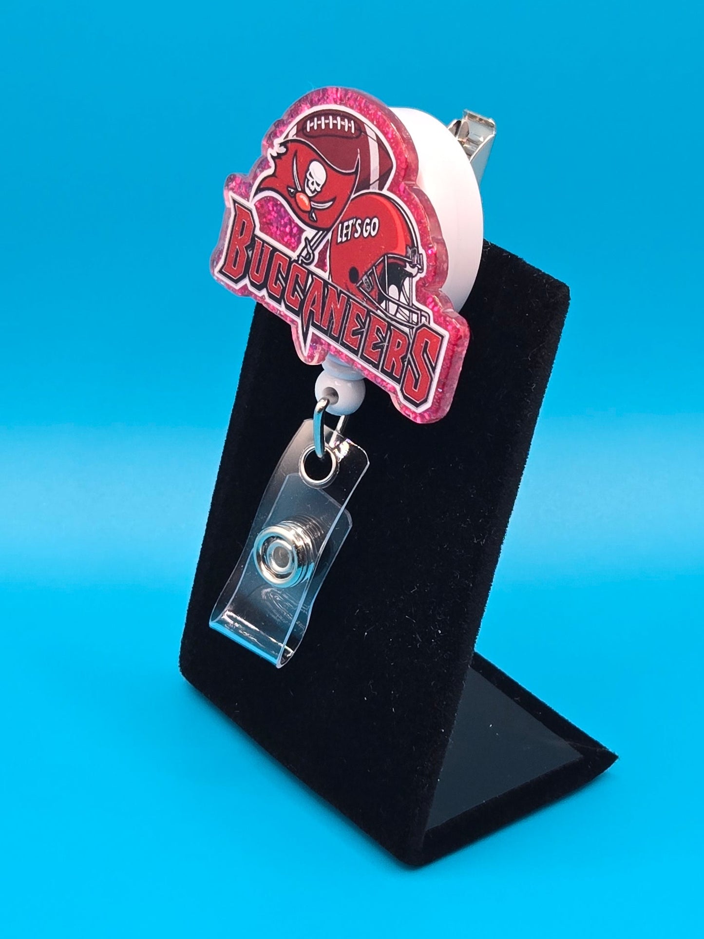 Sports Themed Football Acrylic Badge Reel