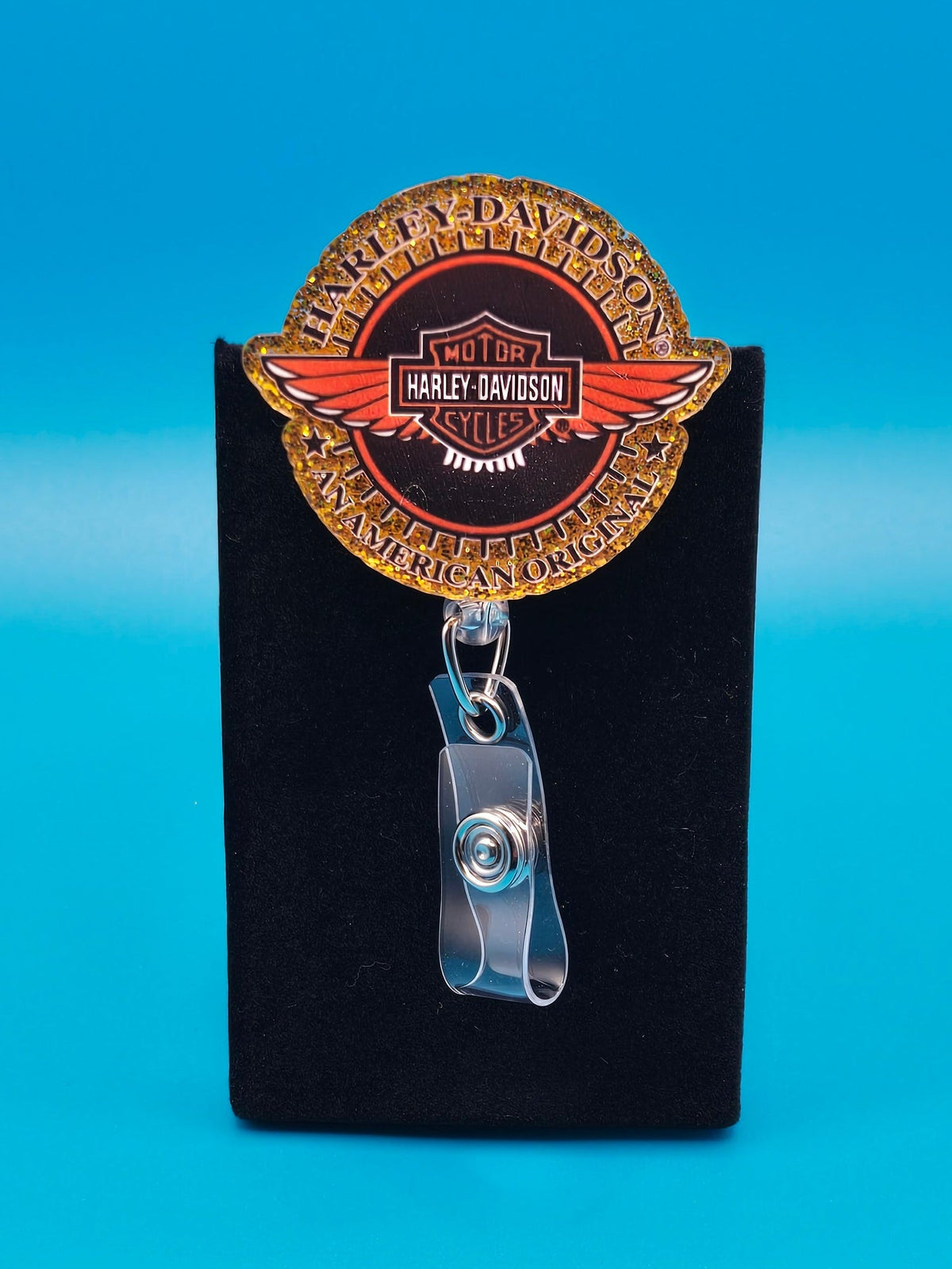 Motorcycle Themed Acrylic Badge Reel