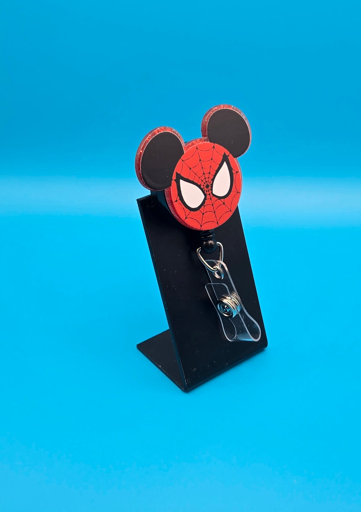 Comic Mouse Profile Acrylic Badge Reel