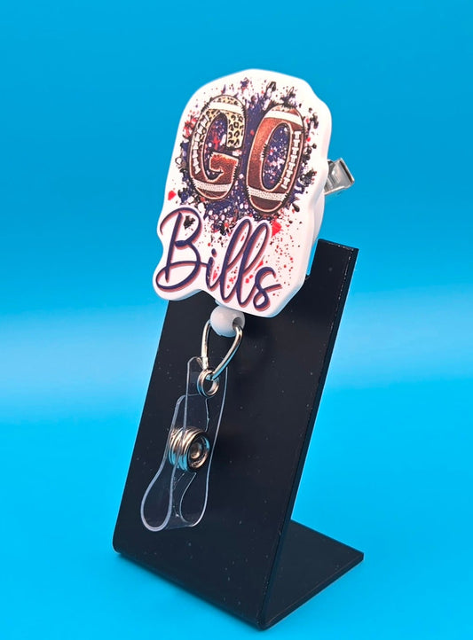 Sports Themed Football Acrylic Badge Reel