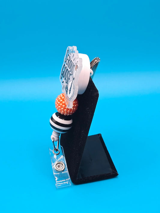 Serious Goose Acrylic Badge Reel