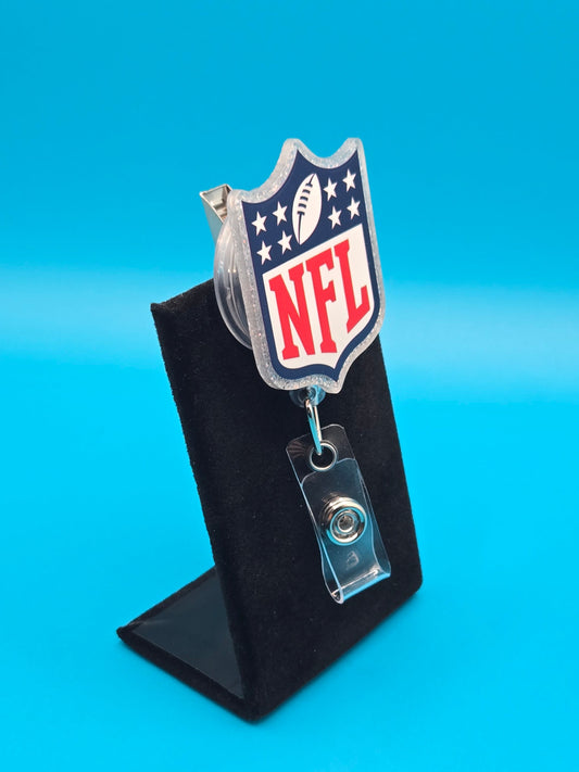 Sports Themed Football Acrylic Badge Reel