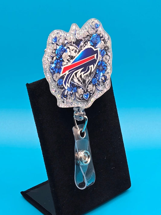 Sports Themed Football Acrylic Badge Reel