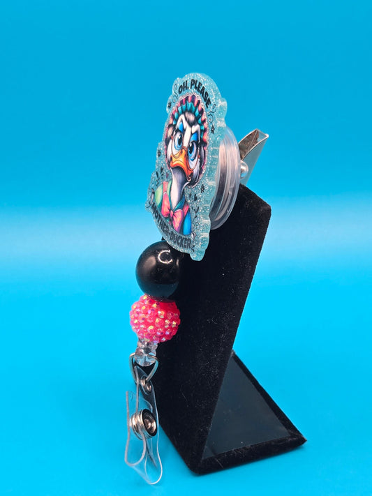 Mother Ducker Acrylic Badge Reel