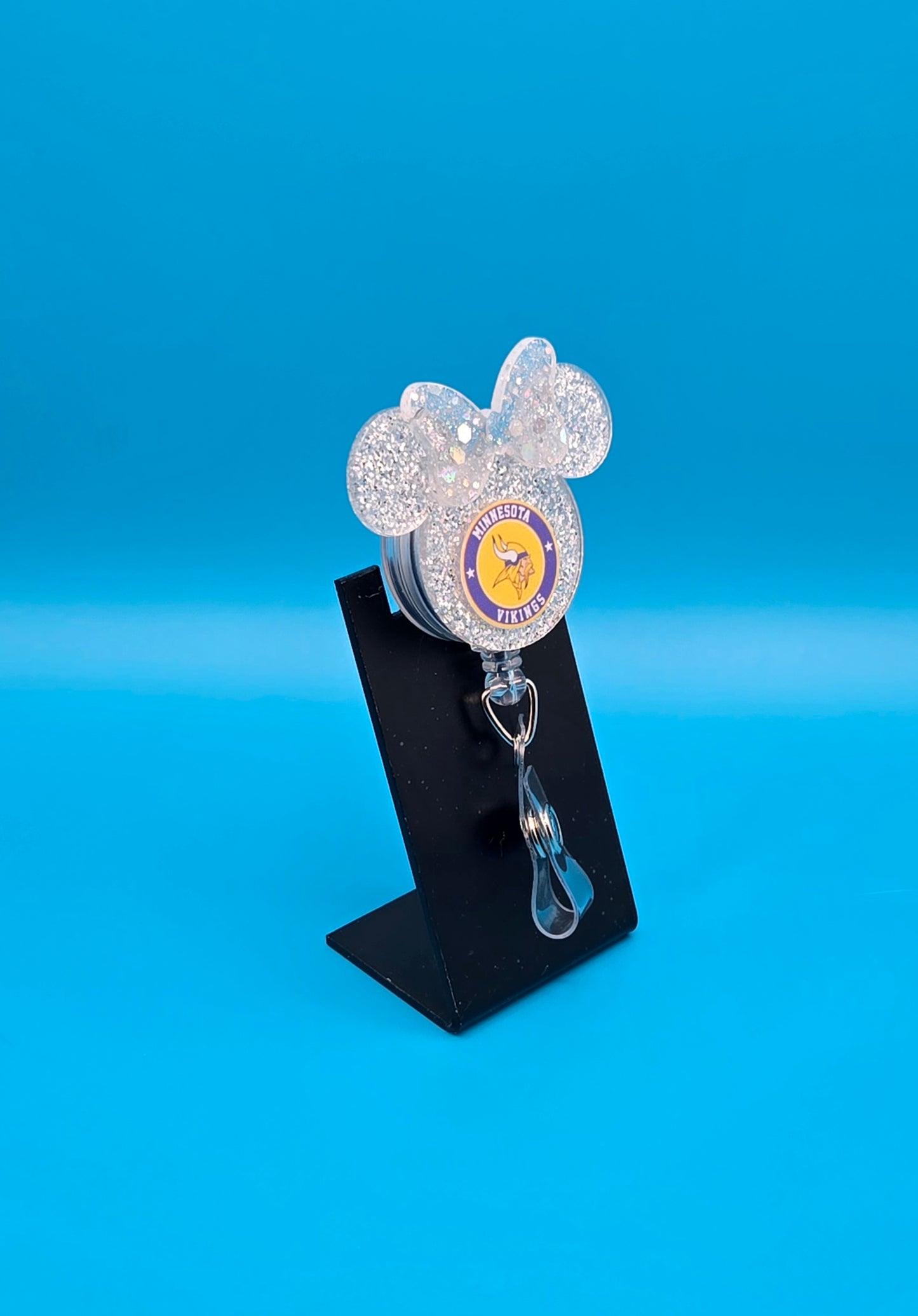 Sports Mouse Profile Acrylic Badge Reel