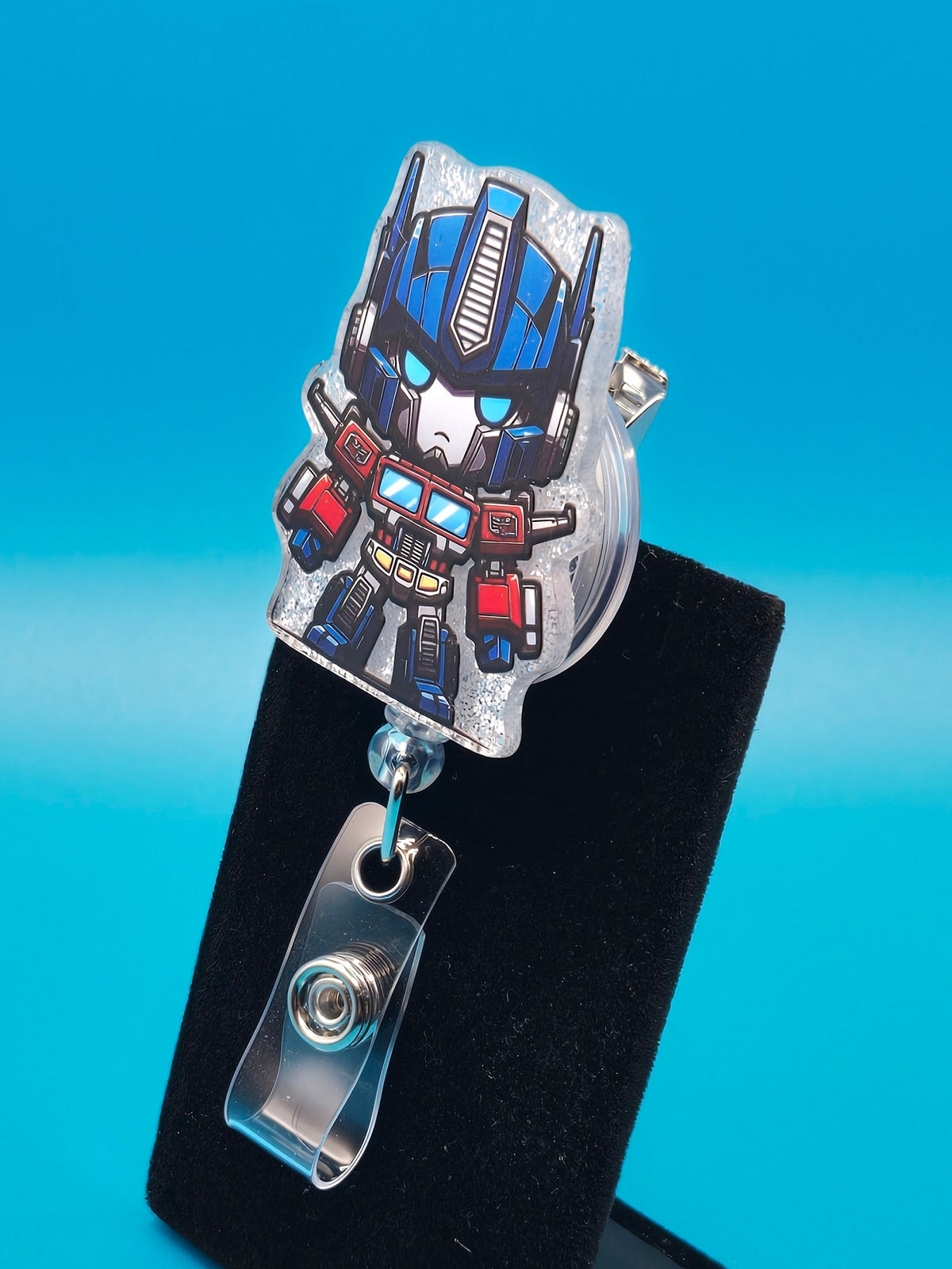 Robot Character Acrylic Badge Reel