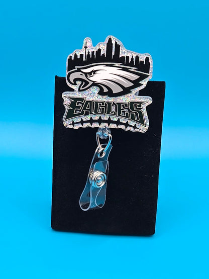Sports Themed Football Acrylic Badge Reel
