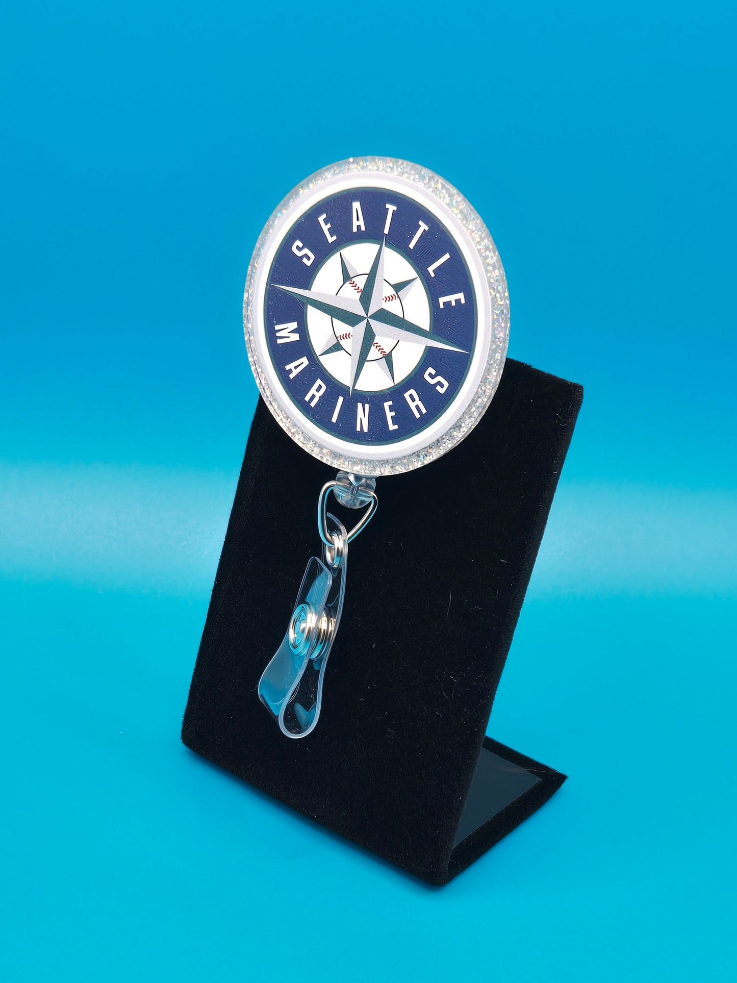 Sports Themed Baseball Acrylic Badge Reel