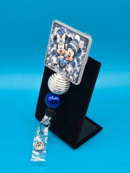 Sports Themed Football Acrylic Badge Reel