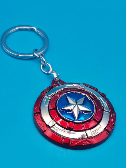 Zinc Alloy Keychain with Rotating Shield