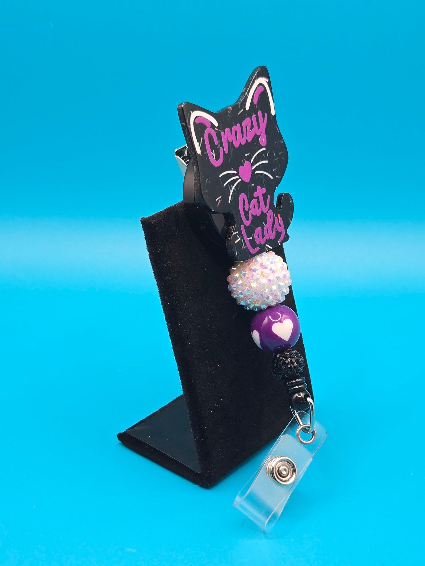 Crazy Cat Lady Sassy Acrylic Badge Reel