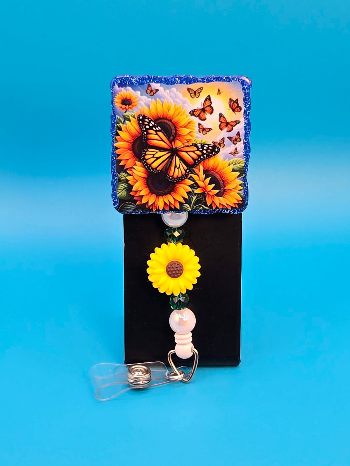 Beautiful Butterfly Acrylic Badge Reel