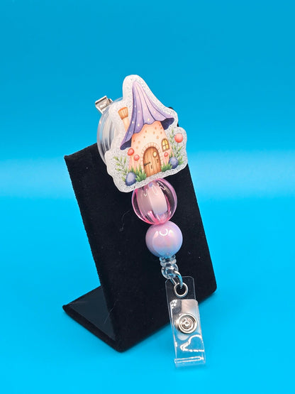 Shroom House Acrylic Badge Reels