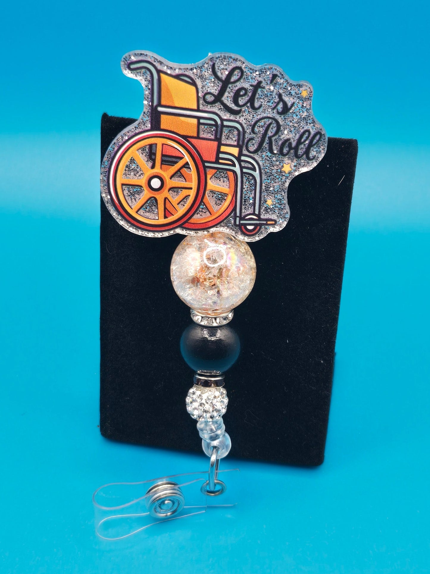 Let's Roll Acrylic Badge Reel
