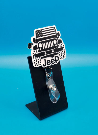 Off Roading Acrylic Badge Reel
