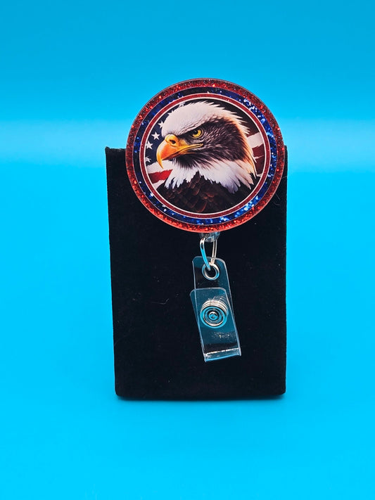 Bald Eagle Pride Acrylic Badge Reel