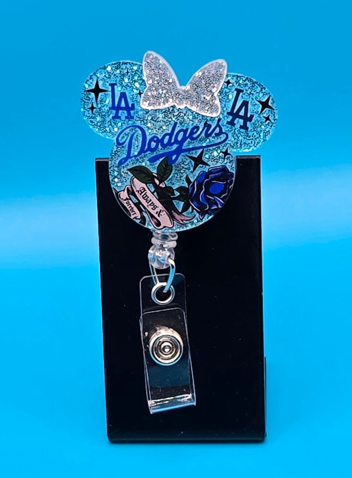 Sports Themed Mouse Profile Acrylic Badge Reel