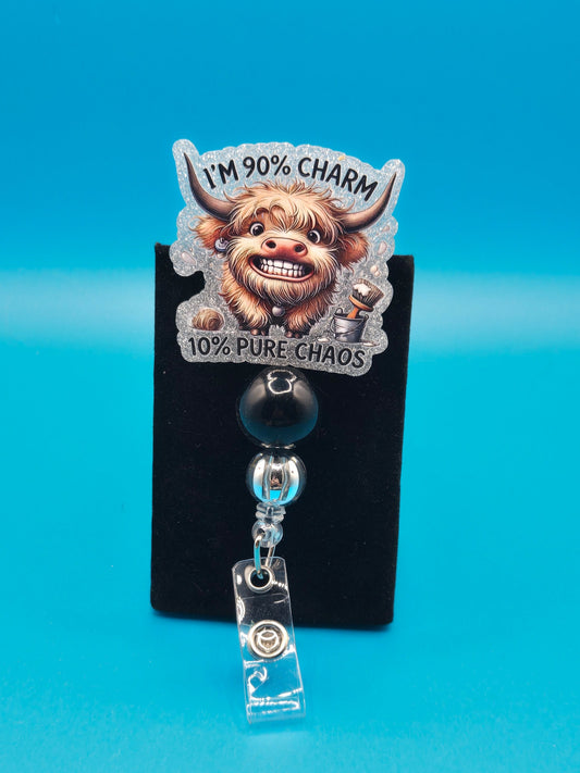 Pure Chaos Acrylic Sassy Badge Reel