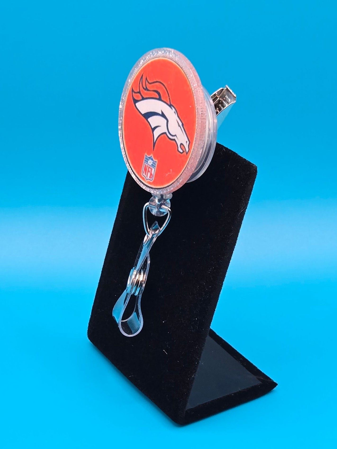Sports Themed Football Acrylic Badge Reel