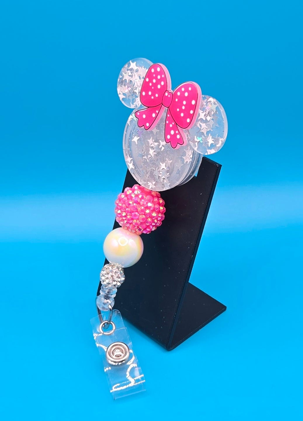Mouse Profile Acrylic Badge Reel
