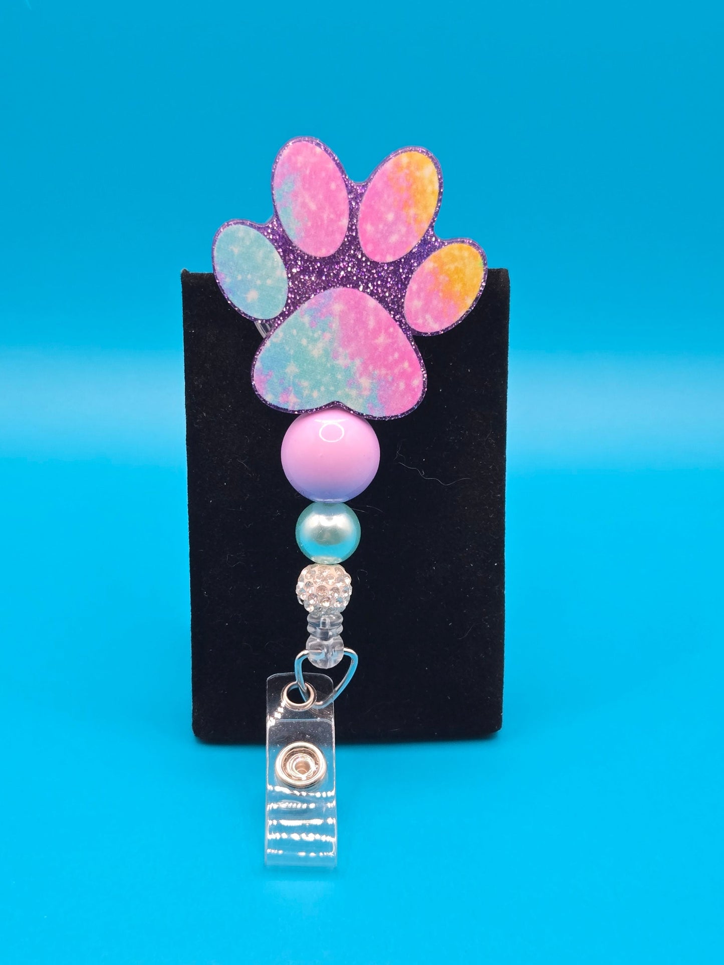 Galaxy Paw Acrylic Badge Reel
