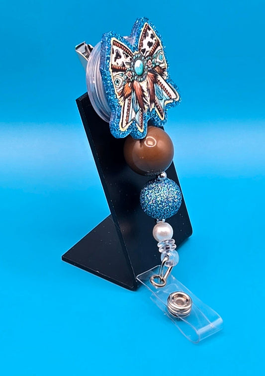 Western Bow Acrylic Badge Reel
