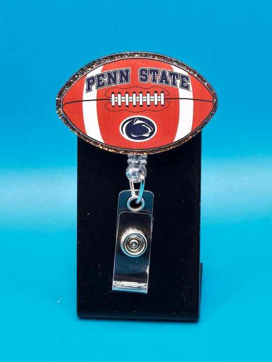 Sports Themed Football Acrylic Badge Reel
