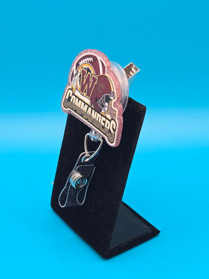Sports Themed Football Acrylic Badge Reel