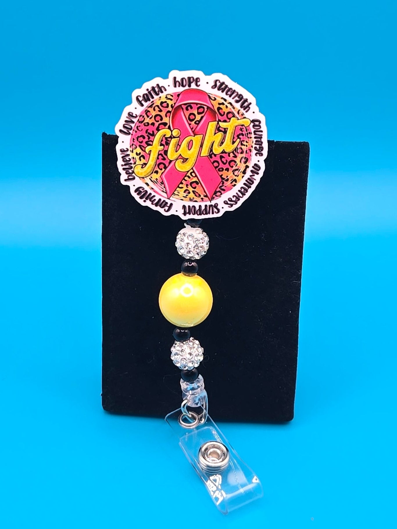 Fight Acrylic Badge Reel