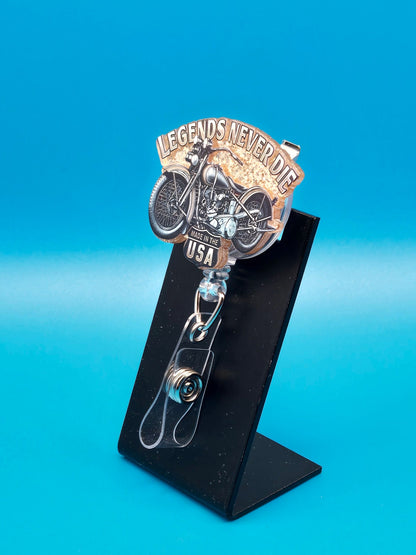 Legends Never Die Acrylic Badge Reel