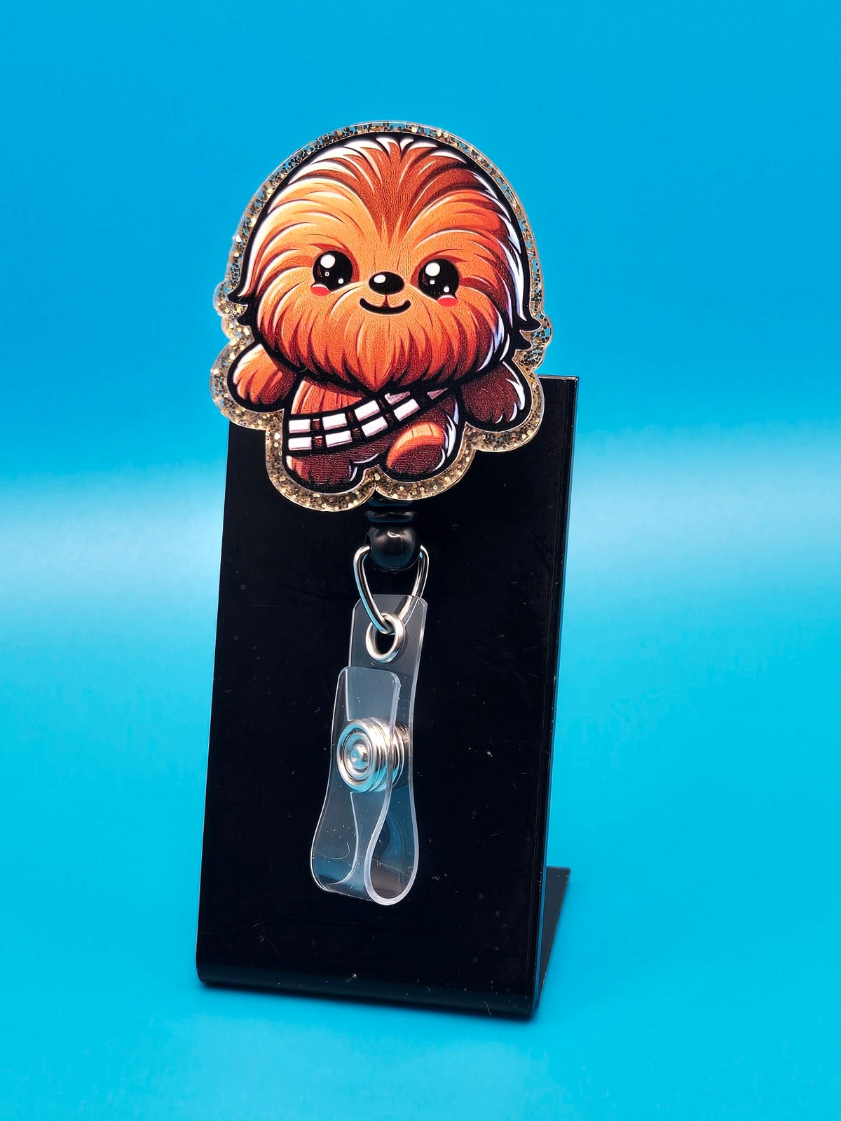 Hairy Alien Soilder Acrylic Badge Reel