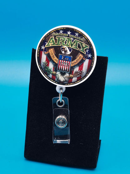 Military Seal Acrylic Badge Reel