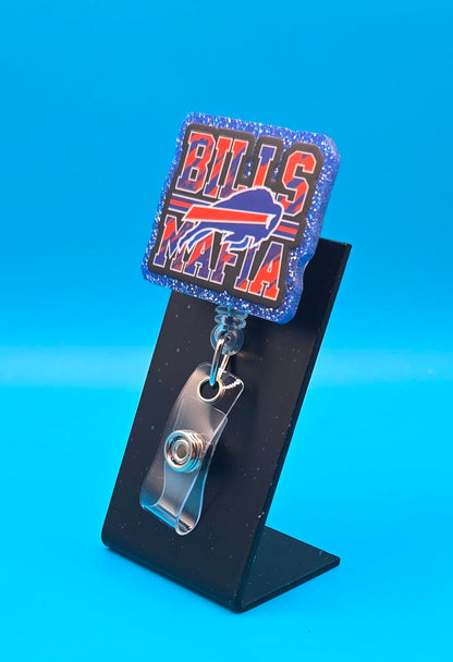 Sports Themed Football Acrylic Badge Reel